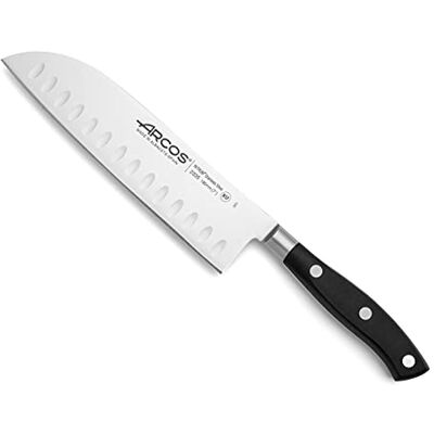 Arcos 233500 série Riviera Santoku nůž nůž Asijská čepel umělecká čepel. Nitrumovaný kovaný ušlechtilá ocel 180 mm rukojeť polyoxymetylen (POM) barva černá, černá Arcos 233500 série Riviera Santoku nůž nůž Asijská čepel umělecká čepel. Nitrumovaný kovaný ušlechtilá ocel 180 mm rukojeť polyoxymetylen (POM) barva černá, černá