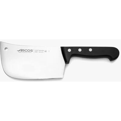 Arcos Sekací nůž na kosti a maso 160 mm obdélníkový design z ušlechtilé oceli, rukojeť z polyoxymetylenu černá, řada Universal Arcos Sekací nůž na kosti a maso 160 mm obdélníkový design z ušlechtilé oceli, rukojeť z polyoxymetylenu černá, řada Universal