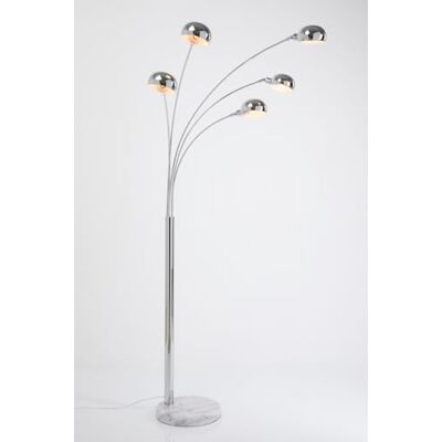 Kare Designová stojací lampa Five Fingers Economy, vzhled ušlechtilé oceli, otočná stojací lampa, oblouková lampa, stojací lampa oblouk, (v/š/h) 220 x 100 x 115 cm Kare Designová stojací lampa Five Fingers Economy, vzhled ušlechtilé oceli, otočná stojací lampa, oblouková lampa, stojací lampa oblouk, (v/š/h) 220 x 100 x 115 cm