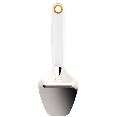 Fiskars Nůž na tvrdý sýr, ušlechtilá ocel/plast, šířka řezu: 6 cm, funkční tvar, bílý, 1016129 Fiskars Nůž na tvrdý sýr, ušlechtilá ocel/plast, šířka řezu: 6 cm, funkční tvar, bílý, 1016129
