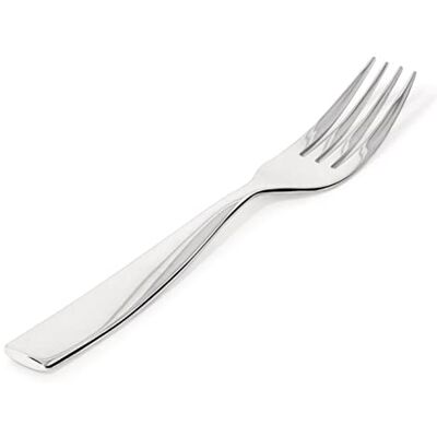 Alessi MW03/5 Dressed dezertní vidlička ušlechtilá ocel 18/10 lesklá leštěná s reliéfním dekorem, 6 kusů Alessi MW03/5 Dressed dezertní vidlička ušlechtilá ocel 18/10 lesklá leštěná s reliéfním dekorem, 6 kusů