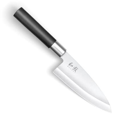 KAI Wasabi Black Deba 10,5 cm délka čepele nerezová 6A/1K6 ušlechtilá ocel leštěná 58 (±1) HRC černá polypropylenová rukojeť japonský sekáček Made in Japan KAI Wasabi Black Deba 10,5 cm délka čepele nerezová 6A/1K6 ušlechtilá ocel leštěná 58 (±1) HRC černá polypropylenová rukojeť japonský sekáček Made in Japan