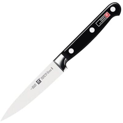 ZWILLING Professional S špikovací a zdobicí nůž, 10 cm, speciální nerezová ocel, ergonomická rukojeť, Made in Germany, černý ZWILLING Professional S špikovací a zdobicí nůž, 10 cm, speciální nerezová ocel, ergonomická rukojeť, Made in Germany, černý