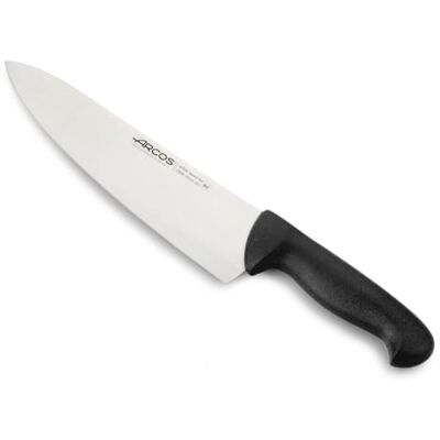Arcos Šéfkuchařský nůž s Nitrum čepelí z ušlechtilé oceli 250 mm profesionální víceúčelový kuchyňský nůž s ergonomickou rukojetí z polypropylenu černý, série 2900 Arcos Šéfkuchařský nůž s Nitrum čepelí z ušlechtilé oceli 250 mm profesionální víceúčelový kuchyňský nůž s ergonomickou rukojetí z polypropylenu černý, série 2900