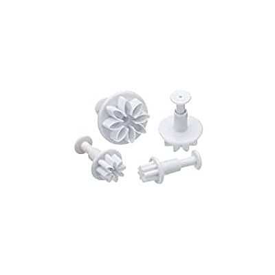 Ibili 788406 3 Ausstechformen mit Auswerfer Blume, Weiß Ibili 788406 3 Ausstechformen mit Auswerfer Blume, Weiß