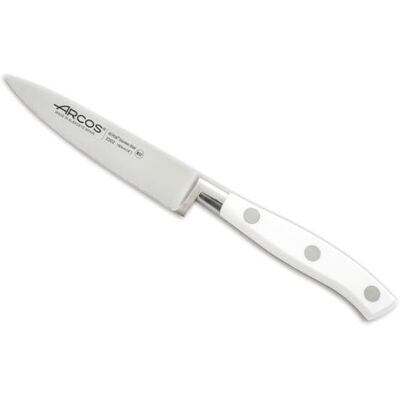 Arcos Nůž na loupání z ušlechtilé oceli ergonomická rukojeť z polyoxymetylenu, ideální pro loupání ovoce a zeleniny čepel 100 mm, barva bílá, série Riviera Blanc Arcos Nůž na loupání z ušlechtilé oceli ergonomická rukojeť z polyoxymetylenu, ideální pro loupání ovoce a zeleniny čepel 100 mm, barva bílá, série Riviera Blanc