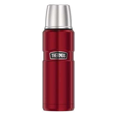 Thermos Červená termoska z nerezové oceli King 0,47 l – ušlechtilá ocel, absolutně těsná, s pohárkem na pití, 12 h teplé a 24 h studené, kompaktní a robustní na cestování a kempování, bez BPA Thermos Červená termoska z nerezové oceli King 0,47 l – ušlechtilá ocel, absolutně těsná, s pohárkem na pití, 12 h teplé a 24 h studené, kompaktní a robustní na cestování a kempování, bez BPA