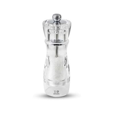 Peugeot mlýnek na sůl Vittel 16 cm ocelový mlýnek klasické nastavení stupně mletí akryl průhledný Peugeot mlýnek na sůl Vittel 16 cm ocelový mlýnek klasické nastavení stupně mletí akryl průhledný