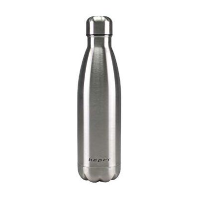 Beper BI.505 Edelstahl-Wasserflasche, 500ml, Doppelwandige Thermosflasche, Edelstahl, Silber Beper BI.505 Edelstahl-Wasserflasche, 500ml, Doppelwandige Thermosflasche, Edelstahl, Silber