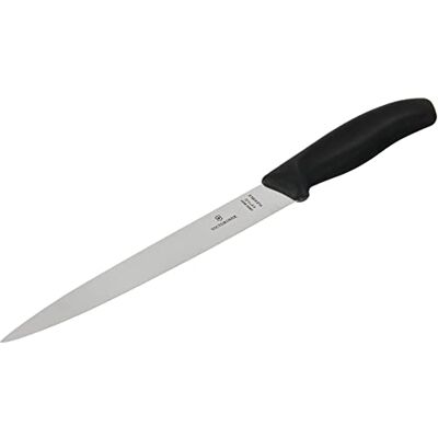 Victorinox Swiss Classic, Profi Filetovací nůž, extra ostrá čepel, rovný brus, 20 cm, plastová rukojeť, nerezová ocel, černý Victorinox Swiss Classic, Profi Filetovací nůž, extra ostrá čepel, rovný brus, 20 cm, plastová rukojeť, nerezová ocel, černý