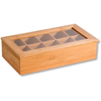 Kesper Čajový box s 10 přihrádkami, bambus, 36 x 20 x 9 cm 5890113 Kesper Čajový box s 10 přihrádkami, bambus, 36 x 20 x 9 cm 5890113