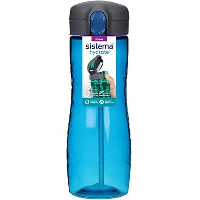 Sistema Láhev na vodu Hydrate Quick Flip 800 ml láhev na vodu bez BPA s brčkem barevně tříděné Sistema Láhev na vodu Hydrate Quick Flip 800 ml láhev na vodu bez BPA s brčkem barevně tříděné