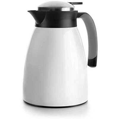 LACOR 62483 Weiss Thermo Krug Die 1 L, Edelstahl, White, 16 x 16 x 22 cm LACOR 62483 Weiss Thermo Krug Die 1 L, Edelstahl, White, 16 x 16 x 22 cm