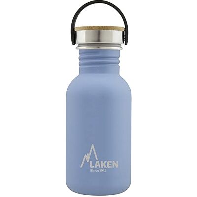 Laken velmi robustní láhev z ušlechtilé oceli 0,5 l modrá s bambusovým víkem Laken velmi robustní láhev z ušlechtilé oceli 0,5 l modrá s bambusovým víkem