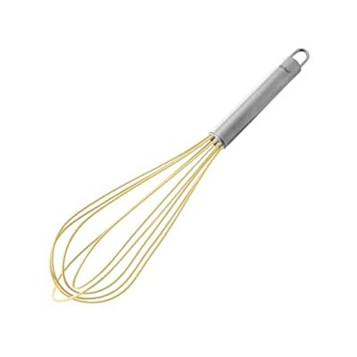 Zenker Schneebesen, Silikon-Rührbesen mit engmaschigen Rührbögen, Haushaltshelfer zum Backen aus der Serie "Candy" (Farbe: cilber/creme), Menge: 1 Stück Zenker Schneebesen, Silikon-Rührbesen mit engmaschigen Rührbögen, Haushaltshelfer zum Backen aus der Serie "Candy" (Farbe: cilber/creme), Menge: 1 Stück