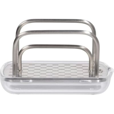 OXO Good Grips Stainless Steel Sponge Holder držák houbičky, 13113100, 18/8 ušlechtilá ocel, černý, 2. 3, 2 OXO Good Grips Stainless Steel Sponge Holder držák houbičky, 13113100, 18/8 ušlechtilá ocel, černý, 2. 3, 2