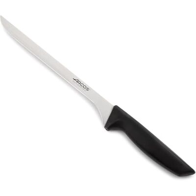 Arcos Flexibilní nůž na šunku od Nizza, 230 mm pro krájení kousků šunky, profesionální kuchyňský nůž na šunku, perfektní na ukrájení, barva černá Arcos Flexibilní nůž na šunku od Nizza, 230 mm pro krájení kousků šunky, profesionální kuchyňský nůž na šunku, perfektní na ukrájení, barva černá