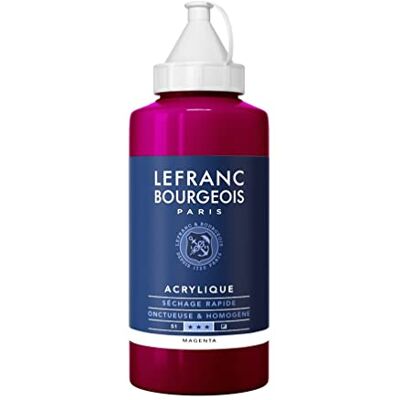 Lefranc Bourgeois 300383 Fine akrylová barva purpurová, 750ml láhev, krémová akrylová barva na vodní bázi, rychleschnoucí, stálá na světle, voděodolná Lefranc Bourgeois 300383 Fine akrylová barva purpurová, 750ml láhev, krémová akrylová barva na vodní bázi, rychleschnoucí, stálá na světle, voděodolná