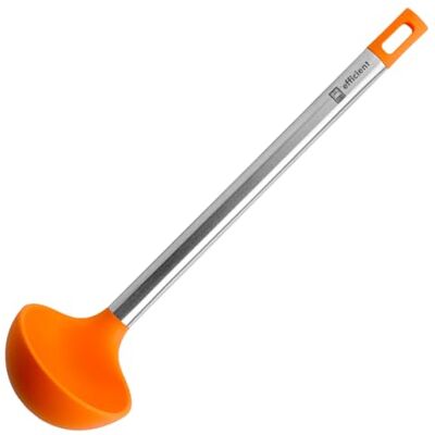 BRA Efficient Kuchyňský hrnec, ušlechtilá ocel, nylon a silikon, oranžový, 35 cm BRA Efficient Kuchyňský hrnec, ušlechtilá ocel, nylon a silikon, oranžový, 35 cm