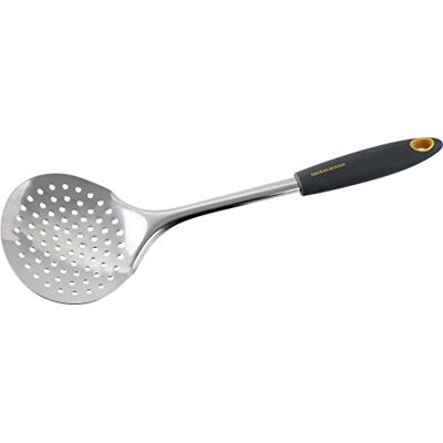 Fackelmann Tašticí lžíce 34 cm SOFT, kuchyňský pomocník s funkčním dílem z ušlechtilé oceli, pěnová lžíce s ergonomickou rukojetí (barva: oranžová/šedá), množství: 1 kus Fackelmann Tašticí lžíce 34 cm SOFT, kuchyňský pomocník s funkčním dílem z ušlechtilé oceli, pěnová lžíce s ergonomickou rukojetí (barva: oranžová/šedá), množství: 1 kus