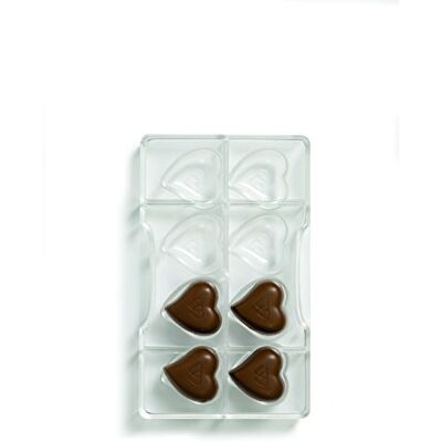 Decora , 0050076 Čokoládová forma ve tvaru srdce z polykarbonátu, 8 kaviček 39,7 x 39,2 mm, ideální pro lesklou a křupavou čokoládu, s patentovanou ergonomickou rukojetí, Made in Italy. Decora , 0050076 Čokoládová forma ve tvaru srdce z polykarbonátu, 8 kaviček 39,7 x 39,2 mm, ideální pro lesklou a křupavou čokoládu, s patentovanou ergonomickou rukojetí, Made in Italy.
