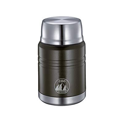 Cilio 545524 Food-Container, Edelstahl, schwarz, 9 x 9 x 16 cm, Cilio 545524 Food-Container, Edelstahl, schwarz, 9 x 9 x 16 cm,