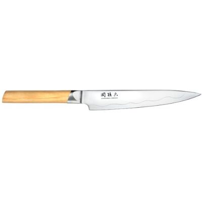 KAI Seki Magoroku Composite univerzální nůž 15 cm délka čepele SUS420J2 ušlechtilá ocel 56 HRC/VG 10 ocel 61 HRC světlejší broušená rukojeť z dřeva Pakka ruční výroba v Japonsku průchozí Erl KAI Seki Magoroku Composite univerzální nůž 15 cm délka čepele SUS420J2 ušlechtilá ocel 56 HRC/VG 10 ocel 61 HRC světlejší broušená rukojeť z dřeva Pakka ruční výroba v Japonsku průchozí Erl