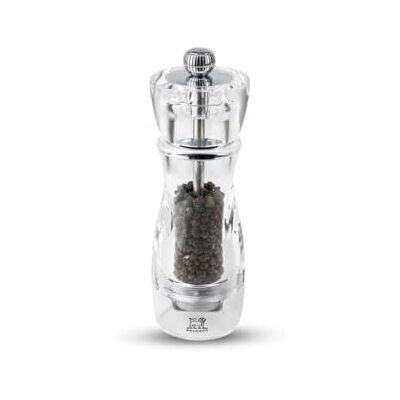 Peugeot Mlýnek na pepř Vittel 16 cm ocelový mlýnek klasické nastavení stupně mletí akryl průhledný Peugeot Mlýnek na pepř Vittel 16 cm ocelový mlýnek klasické nastavení stupně mletí akryl průhledný