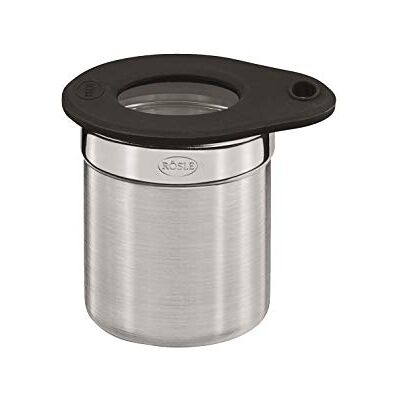 RÖSLE box s uzávěrem čerstvého jídla Ø 5 cm, nerezová ocel 18/10, víko ze skla se silikonovým lemem, aroma těsné uzavření, vhodné do myčky nádobí t RÖSLE box s uzávěrem čerstvého jídla Ø 5 cm, nerezová ocel 18/10, víko ze skla se silikonovým lemem, aroma těsné uzavření, vhodné do myčky nádobí t
