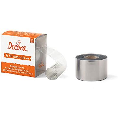 Decora 0160759 TORTENRANDFOLIE AUS PVC Rolle 50 M X H 60 MM, 10.5 x 10.5 x 7 cm, Durchsichtig Decora 0160759 TORTENRANDFOLIE AUS PVC Rolle 50 M X H 60 MM, 10.5 x 10.5 x 7 cm, Durchsichtig