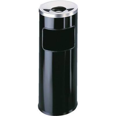 Durable 333201 Odpadkový koš Safe s popelníkem a hasicí hlavou plamene, kulatý, černý, 17 litrů Durable 333201 Odpadkový koš Safe s popelníkem a hasicí hlavou plamene, kulatý, černý, 17 litrů