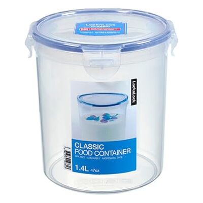 LocknLock CLASSIC dóza na uchovávání potravin 1,4 l Ø 14,2 x 14,7 cm dóza na zásoby vhodná do myčky a mikrovlnné trouby 4násobný bezpečnostní uzávěr LocknLock CLASSIC dóza na uchovávání potravin 1,4 l Ø 14,2 x 14,7 cm dóza na zásoby vhodná do myčky a mikrovlnné trouby 4násobný bezpečnostní uzávěr