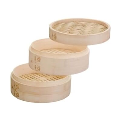 Ibili Sada parní trouby, bambus, hnědá, 20 cm, 3 jednotky Ibili Sada parní trouby, bambus, hnědá, 20 cm, 3 jednotky