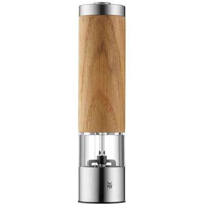 WMF Ceramill elektrické mlýnky na sůl a pepř, nenaplněné, dubové dřevo, ušlechtilá ocel Cromargan, keramický mlecí strojek, V 21,5 cm WMF Ceramill elektrické mlýnky na sůl a pepř, nenaplněné, dubové dřevo, ušlechtilá ocel Cromargan, keramický mlecí strojek, V 21,5 cm