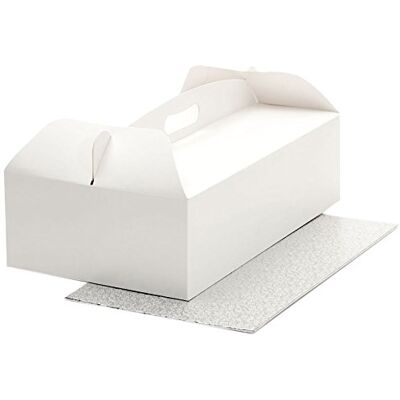 Decora 0340113 KUCHENBOX MIT TRAGEGRIFF 46X36X12H cm TORTEPLATTEN cm 46X36XH3MM, Bianco Decora 0340113 KUCHENBOX MIT TRAGEGRIFF 46X36X12H cm TORTEPLATTEN cm 46X36XH3MM, Bianco