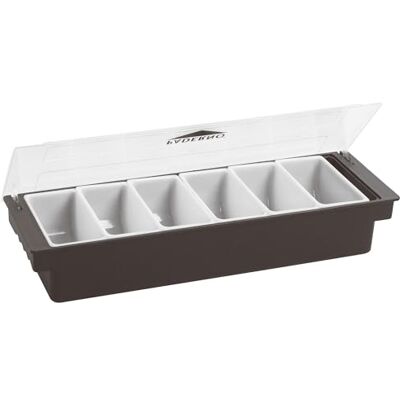 PADERNO Koktejlová nádoba World 44103-06 Cuisine z ABS plastu s 6 přihrádkami, černá PADERNO Koktejlová nádoba World 44103-06 Cuisine z ABS plastu s 6 přihrádkami, černá