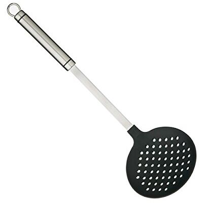 KitchenCraft Profesionální pěnová lžíce s plastovou hlavou, nerezová ocel, 37 cm, stříbrná/černá KitchenCraft Profesionální pěnová lžíce s plastovou hlavou, nerezová ocel, 37 cm, stříbrná/černá