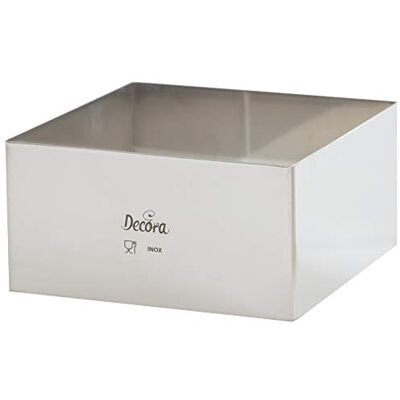 Decora 0063772 TORTENRING QUADRATISCH AUS Edelstahl 30 X 30 X H 6 cm Decora 0063772 TORTENRING QUADRATISCH AUS Edelstahl 30 X 30 X H 6 cm