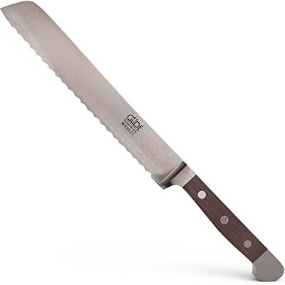 Güde Solingen – kovaný nůž na chléb, 21 cm, ořechové dřevo, ALPHA WALNUSS, dvojitá korunka, ruční výroba Germany Güde Solingen – kovaný nůž na chléb, 21 cm, ořechové dřevo, ALPHA WALNUSS, dvojitá korunka, ruční výroba Germany