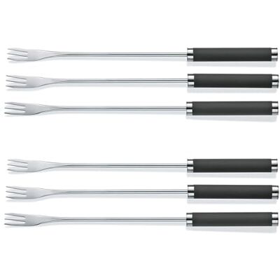 Kela Käsefonduegabeln / Fonduegabeln Montana, 6-teilig, Edelstahl, grau, Antirutschoberfläche, 16581 Kela Käsefonduegabeln / Fonduegabeln Montana, 6-teilig, Edelstahl, grau, Antirutschoberfläche, 16581