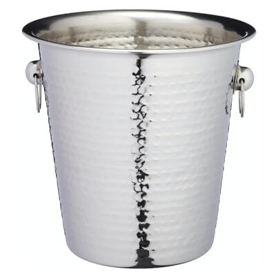 Bar Craft BarCraft kbelík na šampaňské, nerezový držák na víno s tepaným povrchem, objem 4 litry, 21 x 20,5 x 21 cm, 1 kus, stříbrný/černý Bar Craft BarCraft kbelík na šampaňské, nerezový držák na víno s tepaným povrchem, objem 4 litry, 21 x 20,5 x 21 cm, 1 kus, stříbrný/černý