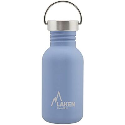 Laken Unisex – velmi robustní láhev z ušlechtilé oceli 0,5 l modrá s vintage víkem, 0,5 Laken Unisex – velmi robustní láhev z ušlechtilé oceli 0,5 l modrá s vintage víkem, 0,5