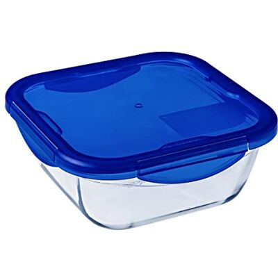Pyrex 285PG00 víceúčelový tvar čtvercový, s víkem, 0, 8 l, sklo, transparentní, 0,411 x 0, 177 x 0, 183 cm Pyrex 285PG00 víceúčelový tvar čtvercový, s víkem, 0, 8 l, sklo, transparentní, 0,411 x 0, 177 x 0, 183 cm