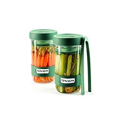 Lékué Přípravná sada pro okurky s 700 ml nádobou, zelená, jednotlivě Lékué Přípravná sada pro okurky s 700 ml nádobou, zelená, jednotlivě