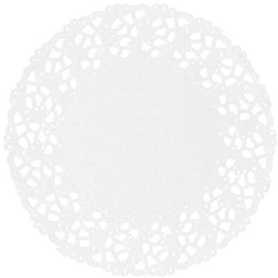 Garcia de Pou García de Pou 250 Stück – runde Spitzen, durchbrochen, 54 g/m², 9 cm, weißes Papier Garcia de Pou García de Pou 250 Stück – runde Spitzen, durchbrochen, 54 g/m², 9 cm, weißes Papier