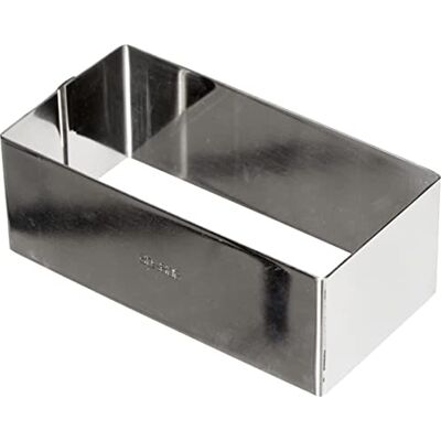 Ibili 722712 Jídelní prsten obdélníkový ušlechtilá ocel, 12 x 6 x 4,5 cm, stříbrný Ibili 722712 Jídelní prsten obdélníkový ušlechtilá ocel, 12 x 6 x 4,5 cm, stříbrný