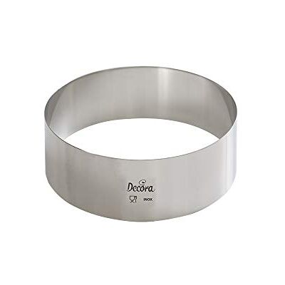 Decora Kroužek na dort 0063716 kulatý z ušlechtilé oceli Ø 16 x 4 H cm, stříbrný Decora Kroužek na dort 0063716 kulatý z ušlechtilé oceli Ø 16 x 4 H cm, stříbrný