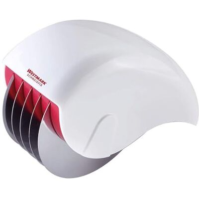 Westmark Kráječ bylinek / krájecí kotouč, s 5 broušenými krájecími kolečky, délka: 15 cm, nerezová ocel/plast, bílá/červená, 10682260 Westmark Kráječ bylinek / krájecí kotouč, s 5 broušenými krájecími kolečky, délka: 15 cm, nerezová ocel/plast, bílá/červená, 10682260