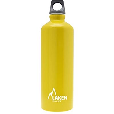Laken Futura Alu láhev na pití úzké otevírání šroubovací víčko se smyčkou 0,75 l, žlutá Laken Futura Alu láhev na pití úzké otevírání šroubovací víčko se smyčkou 0,75 l, žlutá