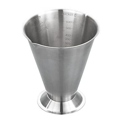 GSD Domácí spotřebiče, odměrka s nožkou, z matné ušlechtilé oceli, 750 ml, stříbrná GSD Domácí spotřebiče, odměrka s nožkou, z matné ušlechtilé oceli, 750 ml, stříbrná